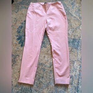 WHITE HOUSE BLACK MARKET “Skinny” pants.  Pink. Sit at waist, side zip Size 14